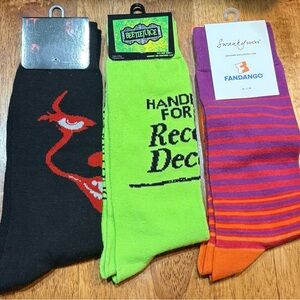Lot of Men’s Novelty Socks - Size 8-12 - Beetlejuice, It, Fandango - NeW